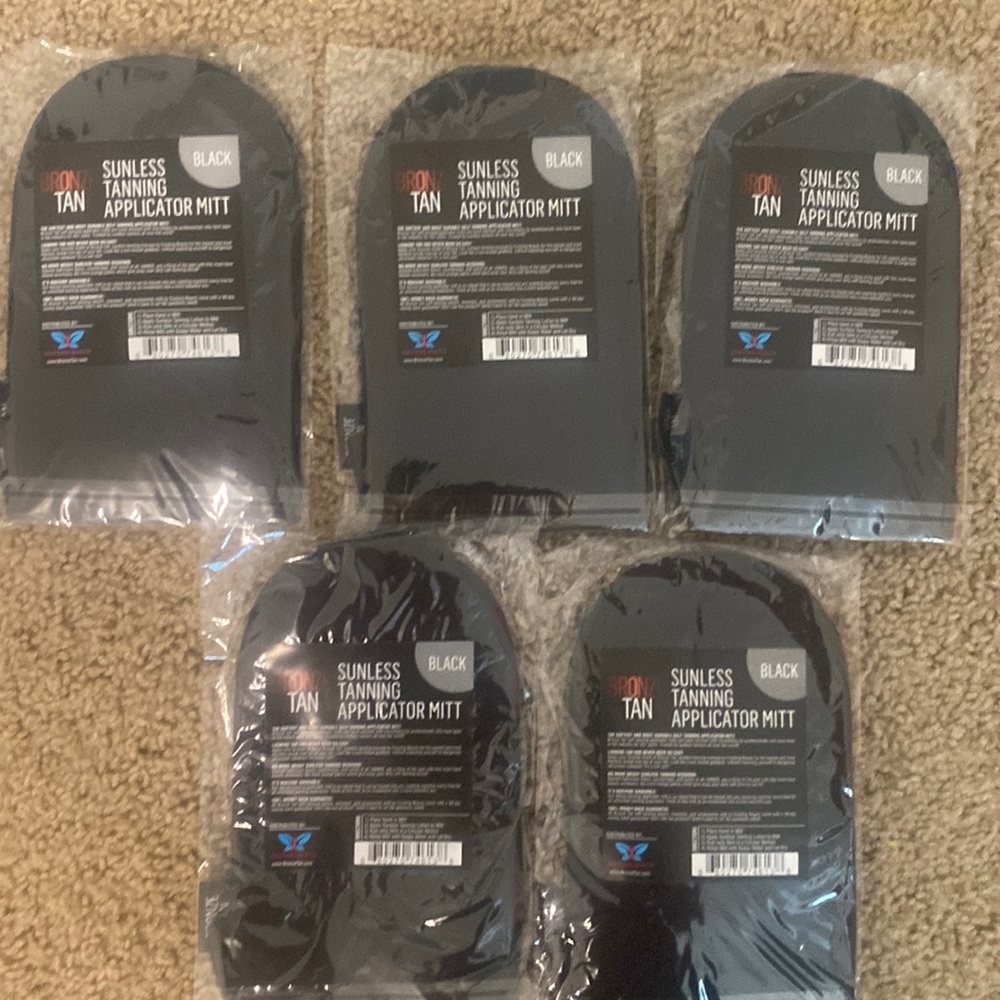 5 X Bronze Tan Sunless Applicator Mitt - NEW